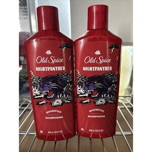 2 Old Spice Nightpanther Shampoo 13.5 oz each New Men’s Red
